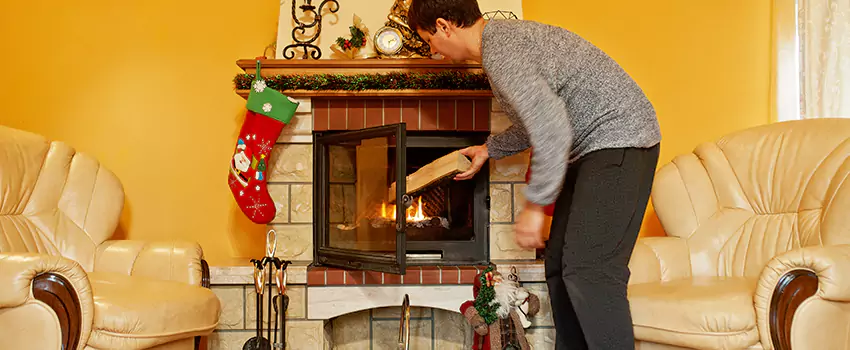 Rusted Metal Fireplace Restoration in Parkway, California